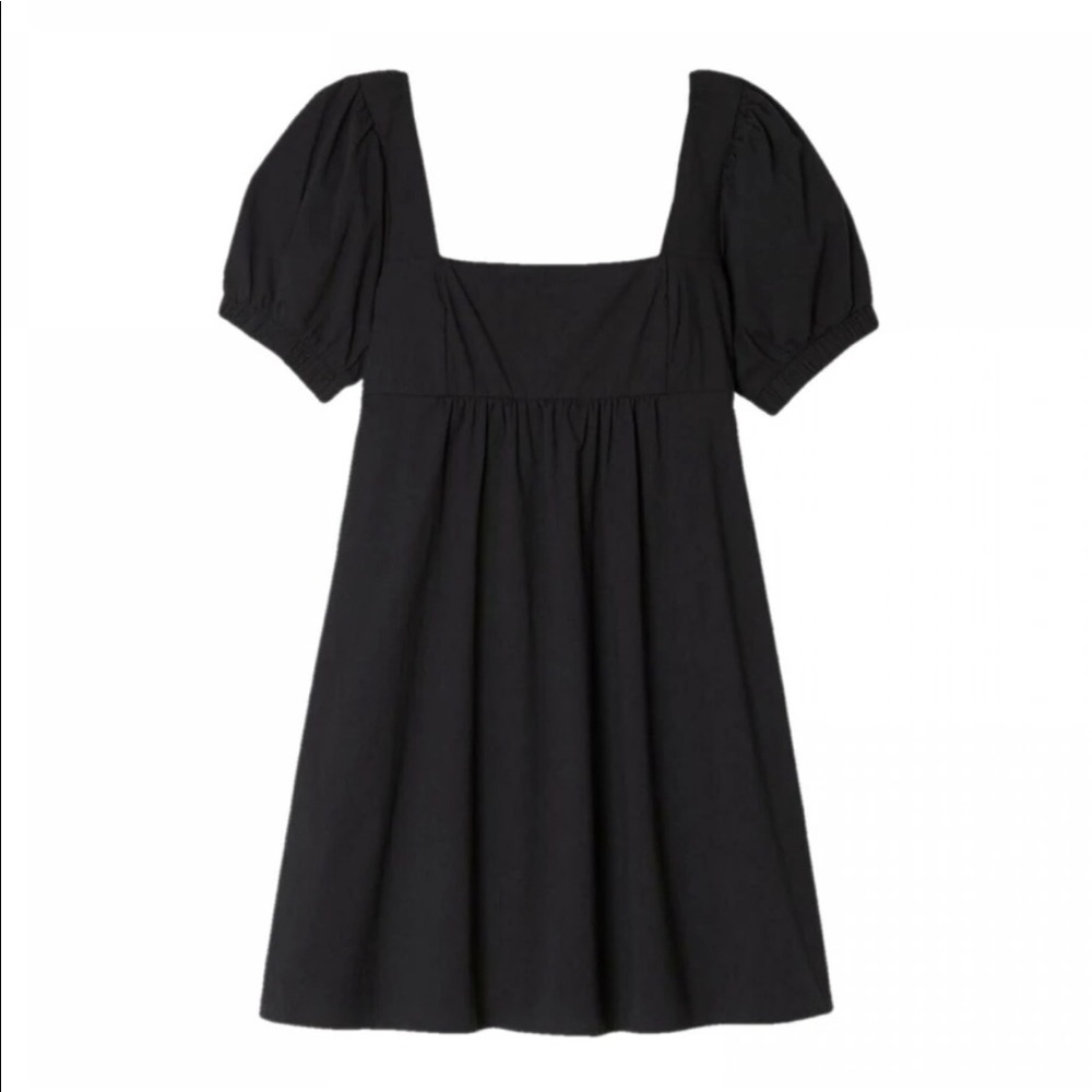 Wild Fable Black Smocked Mini Dress Puff Sleeves